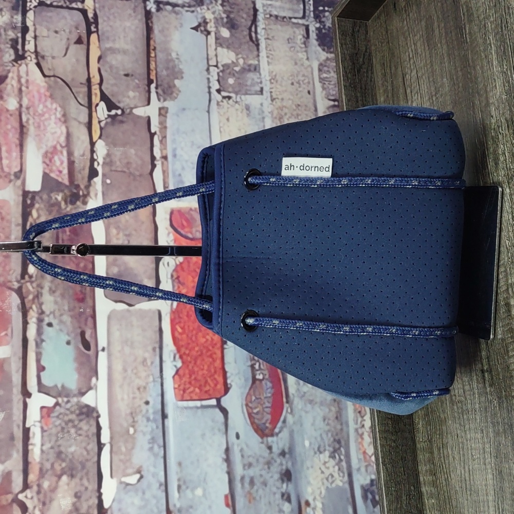 Ah-dorned Perforated Neoprene Convertible Crossbody/Tote Bag